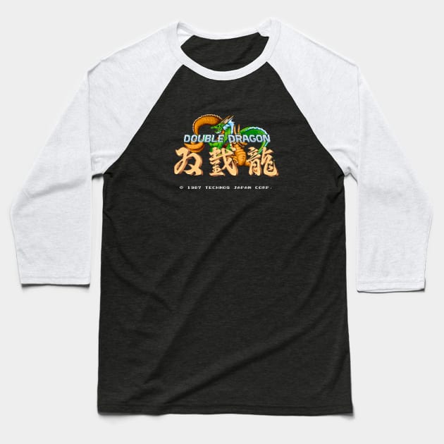 Mod.1 Arcade Double Dragon Video Game Baseball T-Shirt by parashop